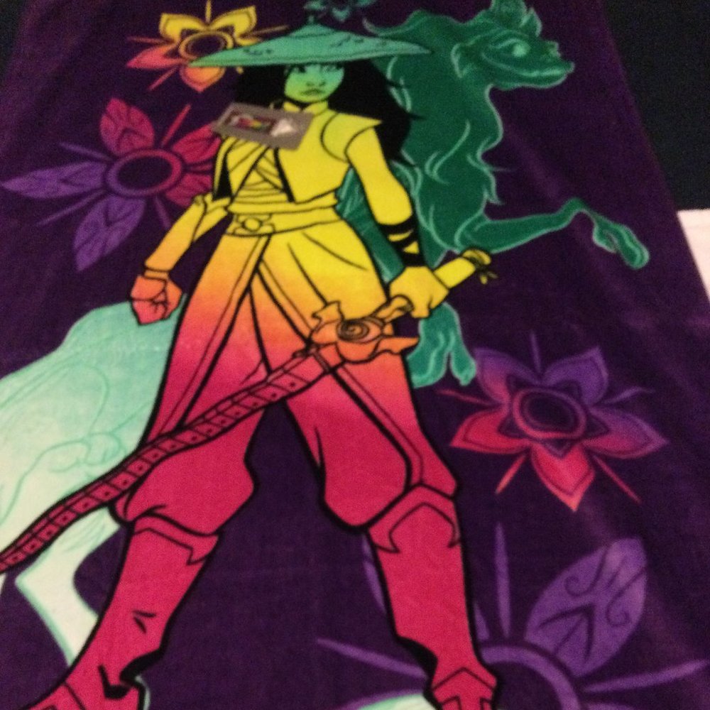 Disney Raya and the Last Dragon Beach Towel- One Size Multicolored, Cotton- Terr